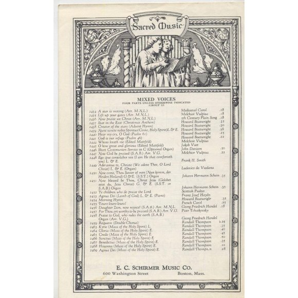 VINTAGE 1934 VITTORIA O VOS OMNES SHEET MUSIC - Picture 3 of 3